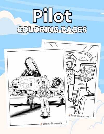 Pilot coloring pages f