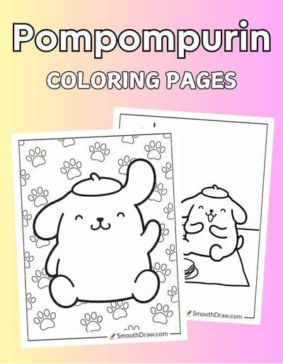 Pompompurin coloring pages f