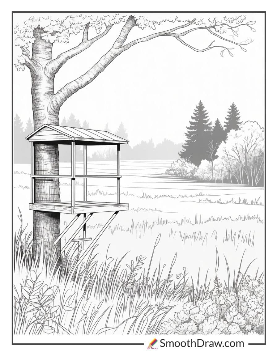 Quiet Tree Stand In Early Morning