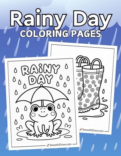 Rain coloring pages