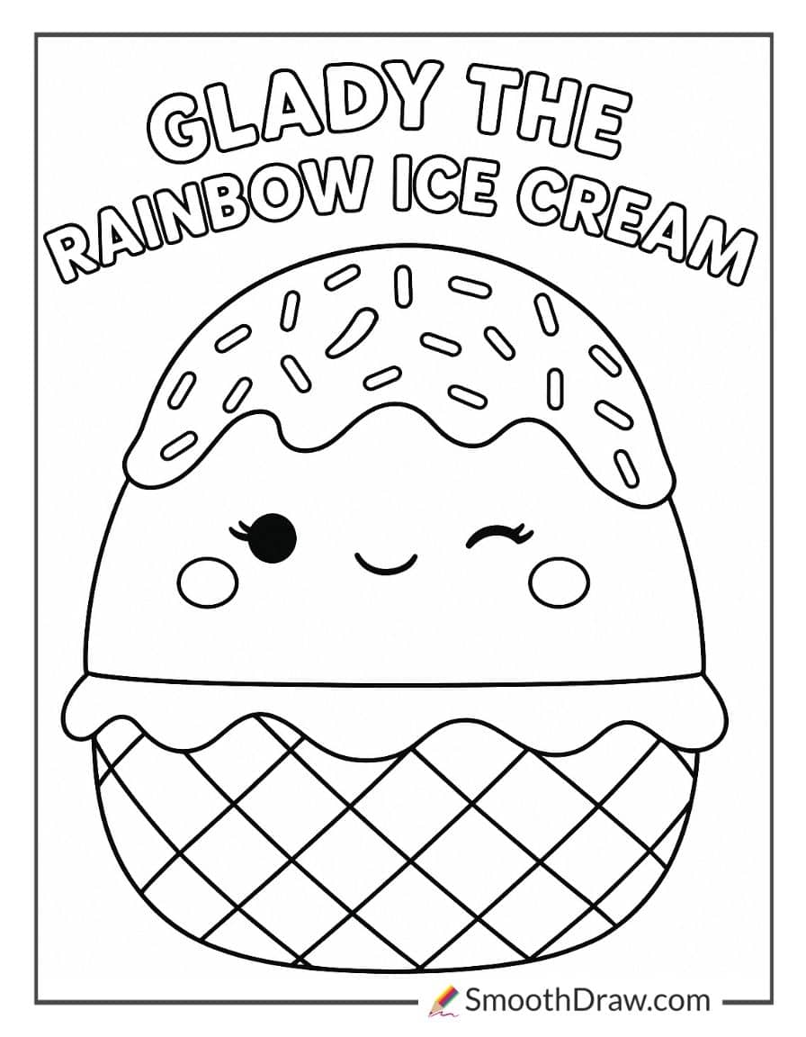 Rainbow ice cream squishmallows