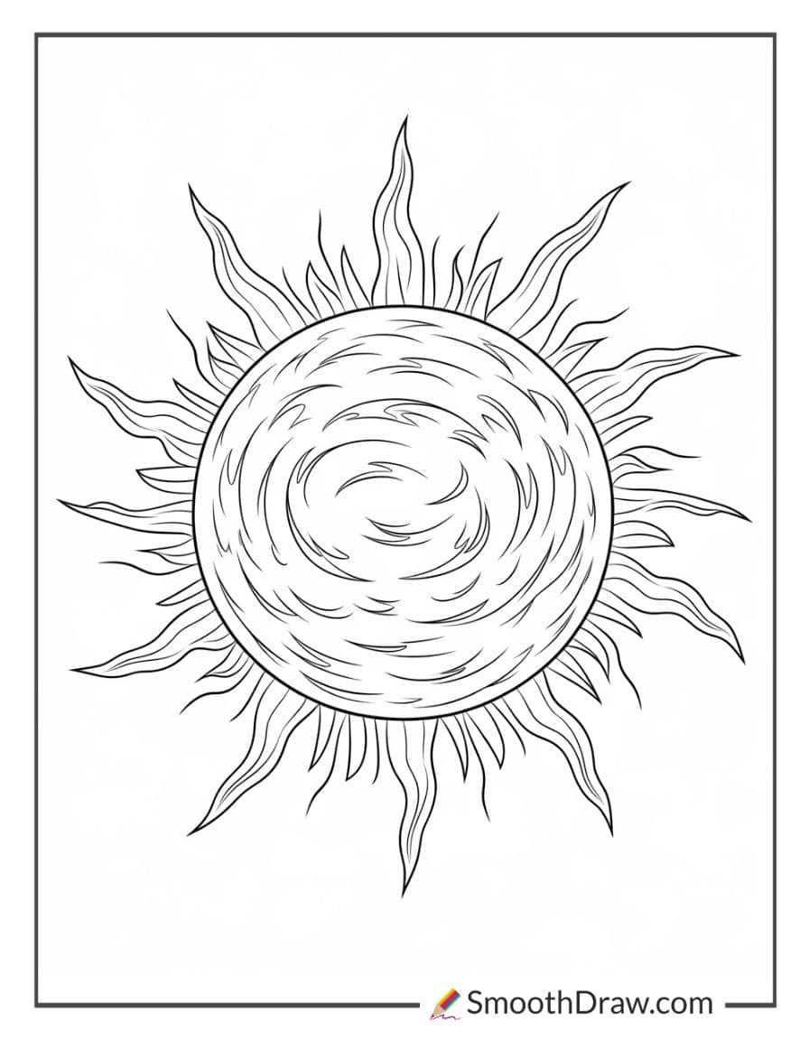 Realistic Sun with Solar Flares