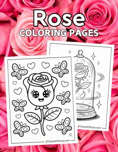 Rose coloring pages