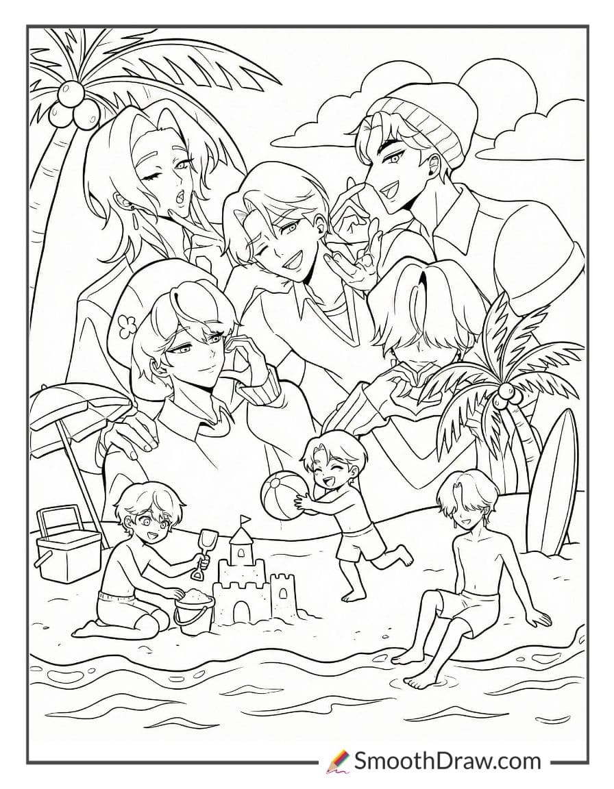 Saja Boys on the beach