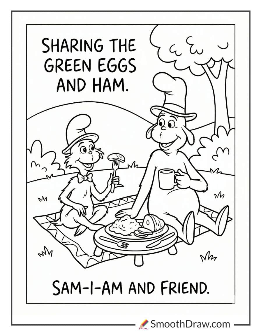 Sam I Am And Friend Sharing Snack