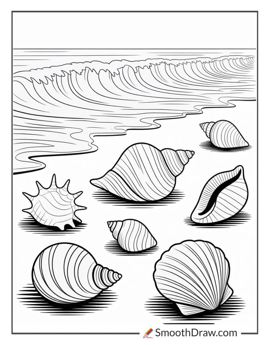 Sea shells on the beach