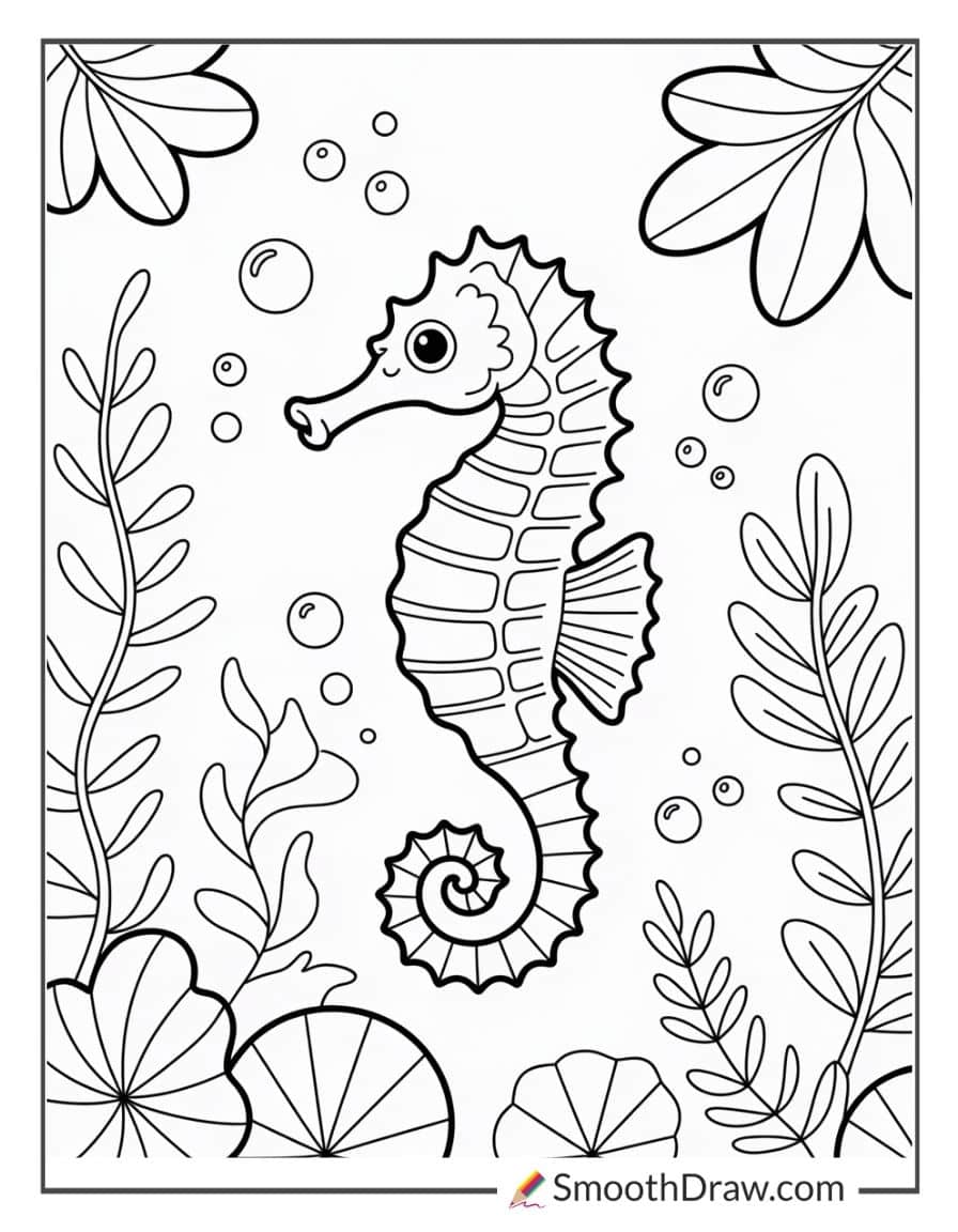 Seahorse in tropical waters