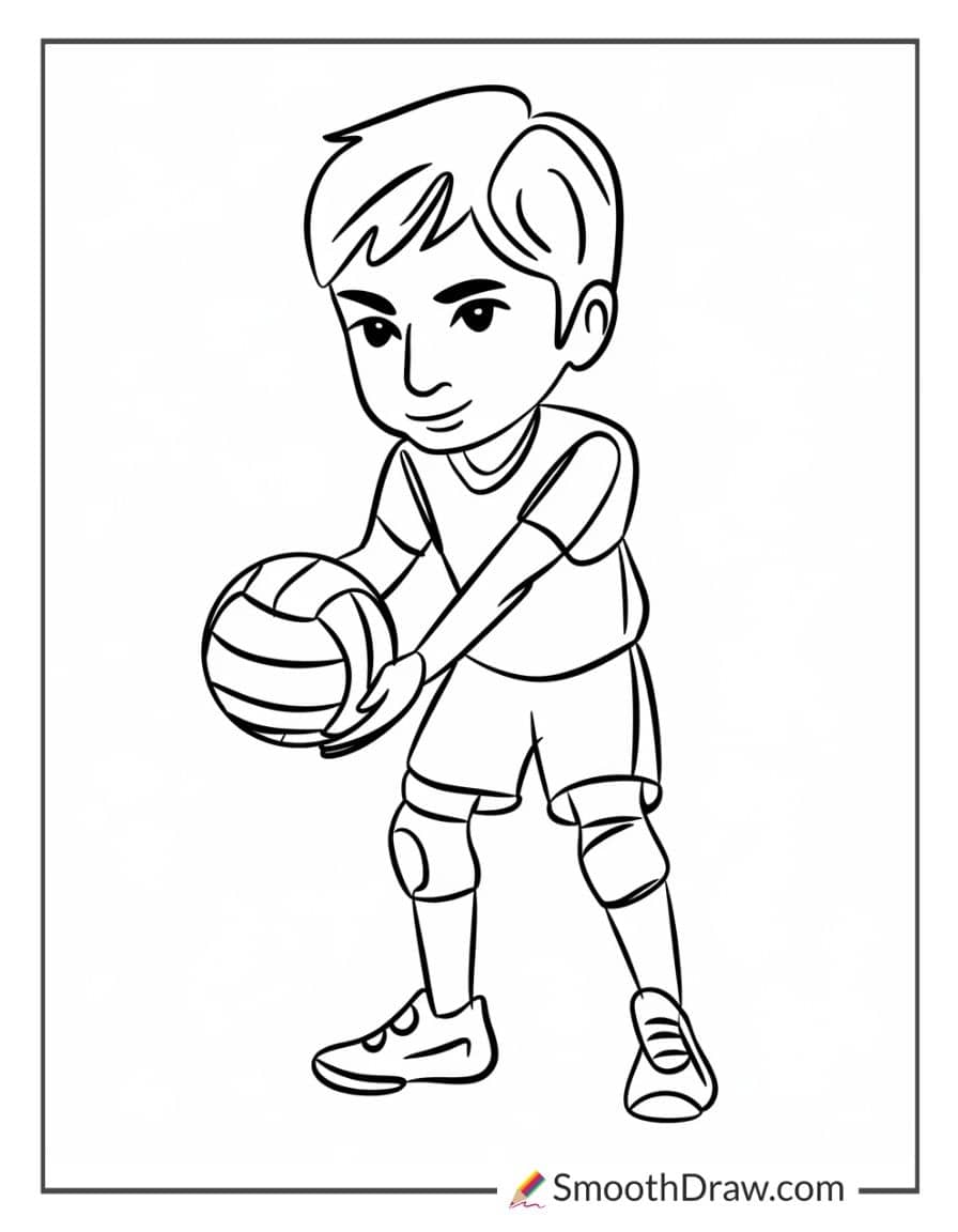 Simple volleyball player