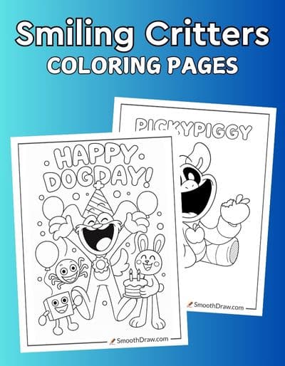 Smiling Critters coloring pages f