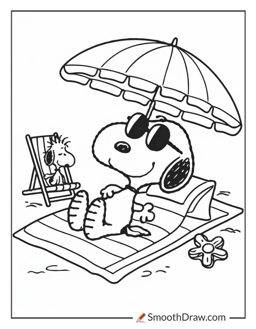 Snoopy at the Beach in Summer