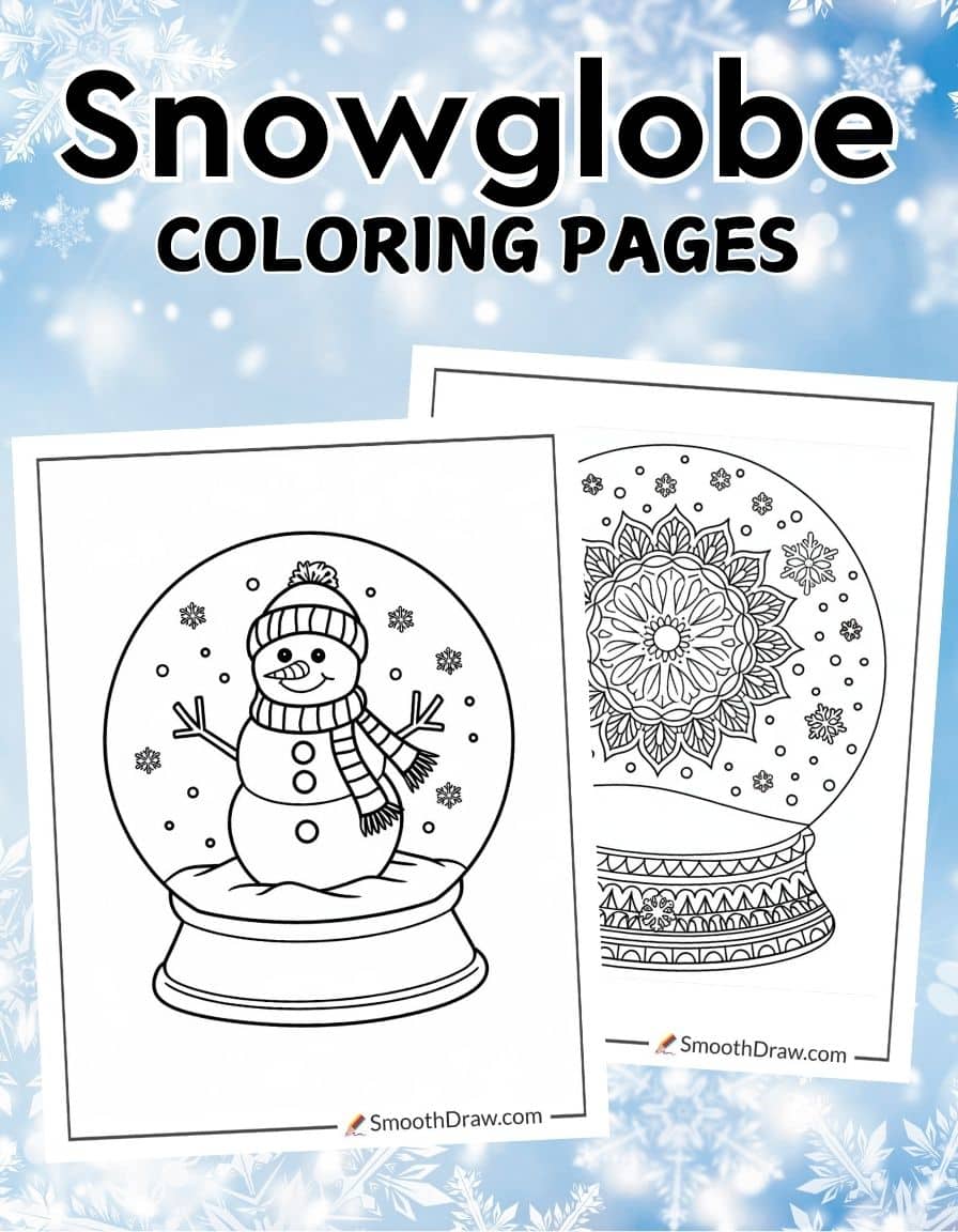 Snowglobe Coloring Pages f