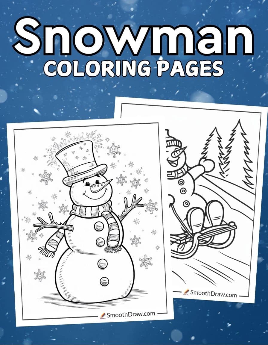 Snowman coloring pages f