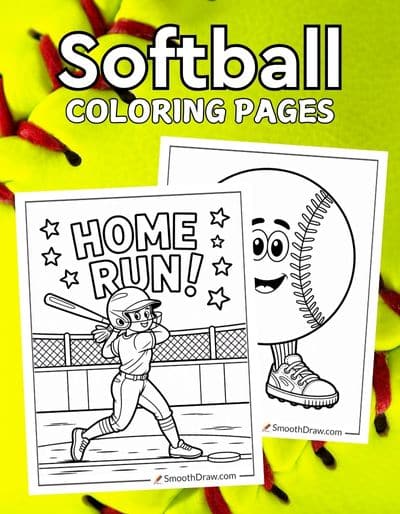 Softball coloring pages f