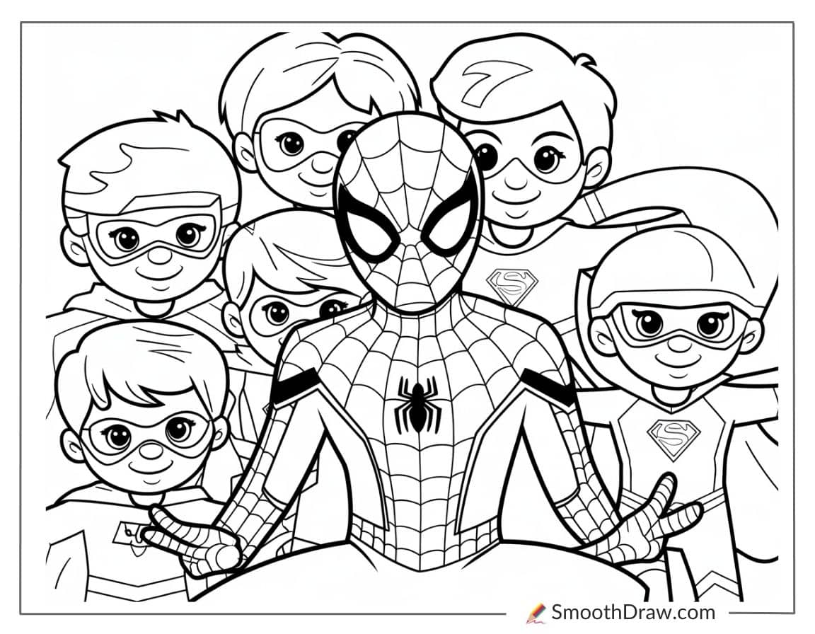 Spiderman and friends