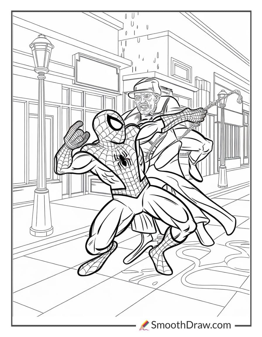 Spiderman crime fighting