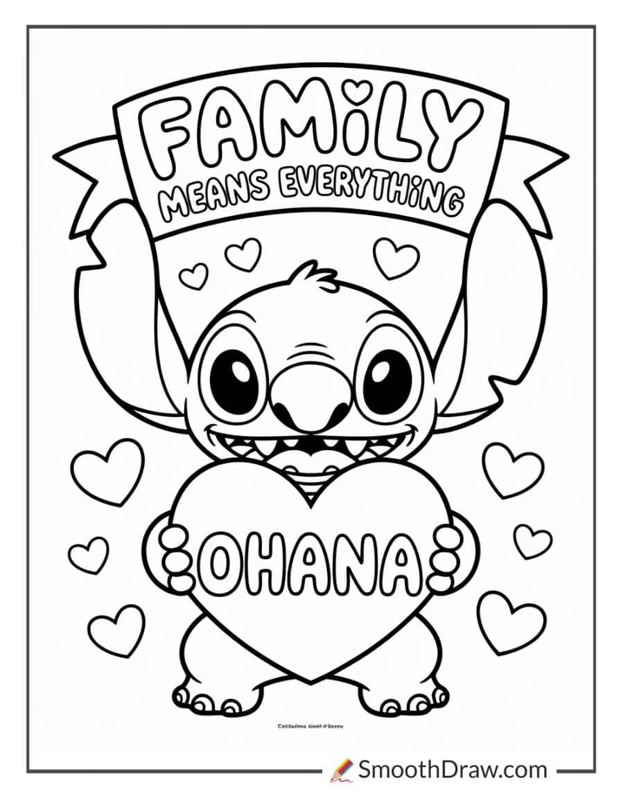 Stitch and hearts