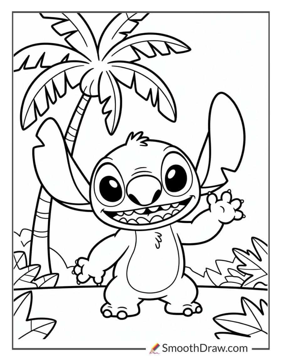 Stitch coloring page