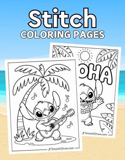 Stitch coloring pages