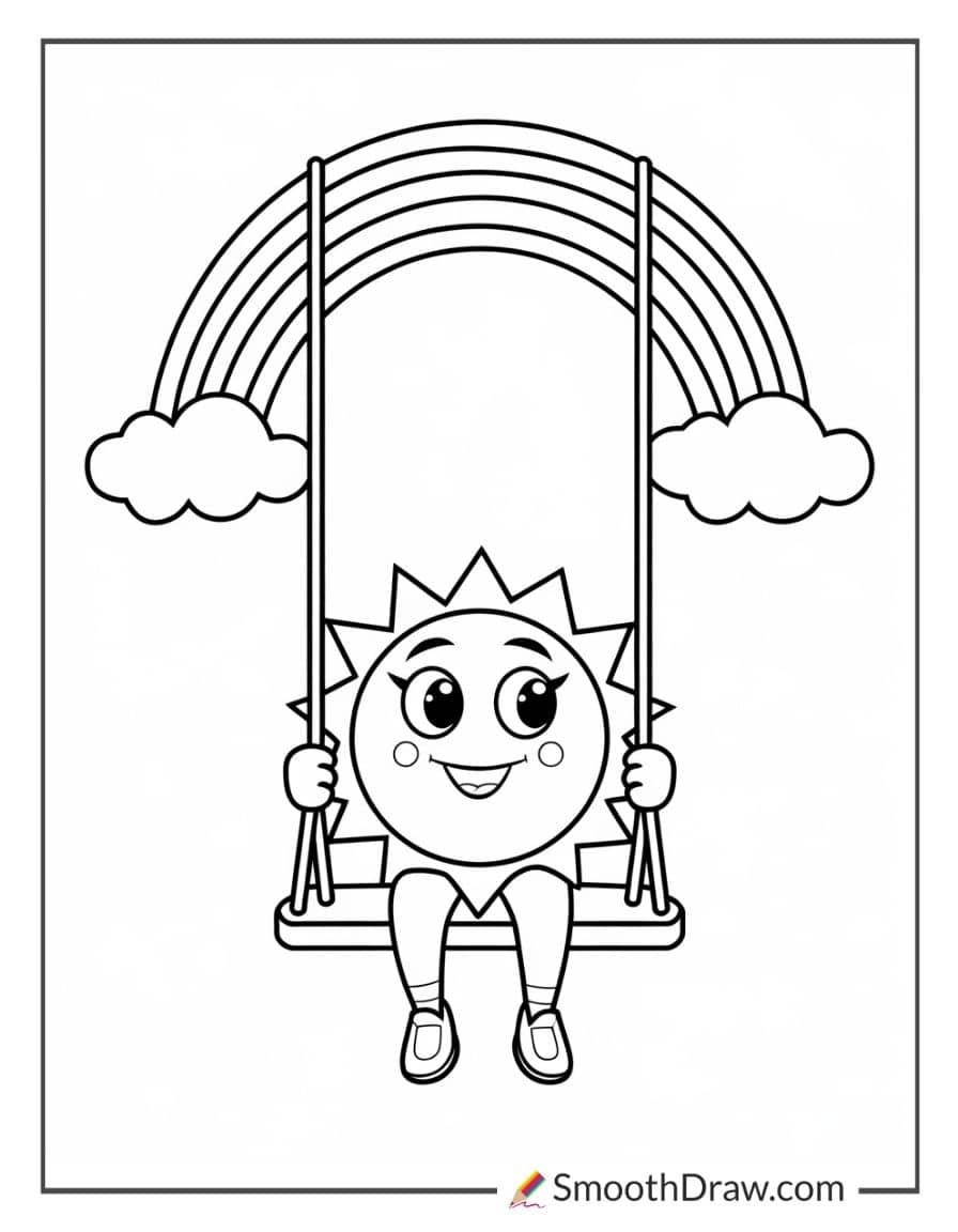 Sun Playing on a Swing