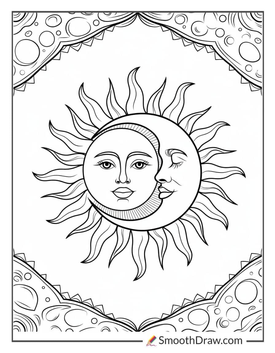 Sun and Moon in a Celestial Dance