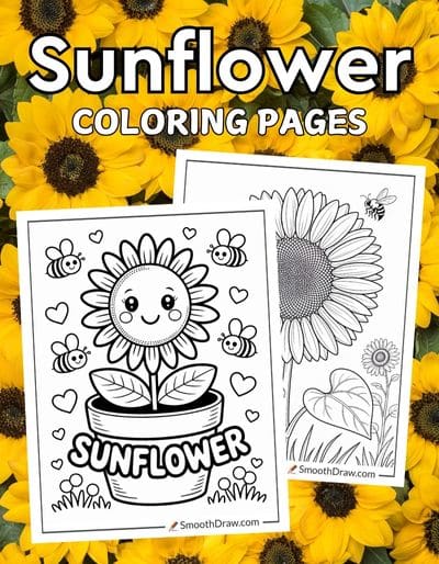 Sunflower coloring pages f