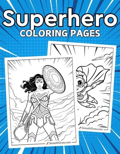 Superhero coloring pages f