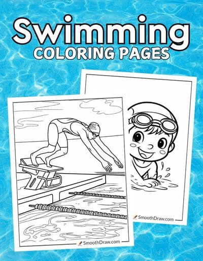 Swimming Coloring Pages f