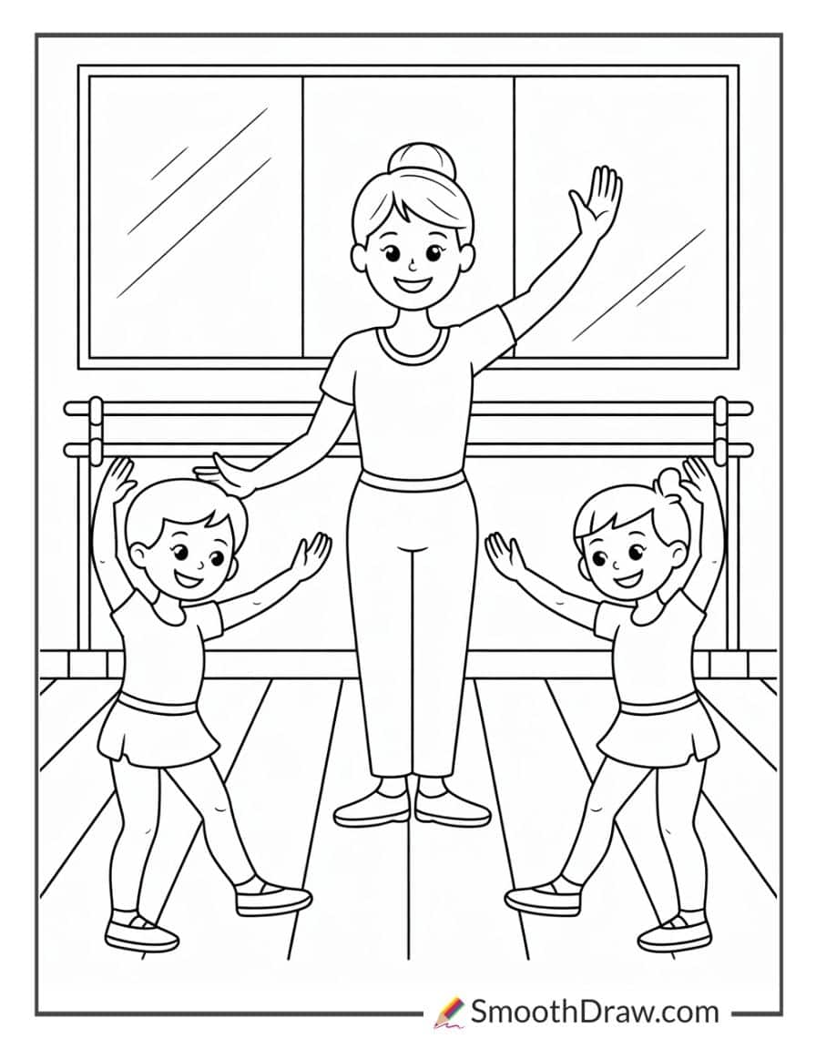 Teacher Showing New Dance Steps