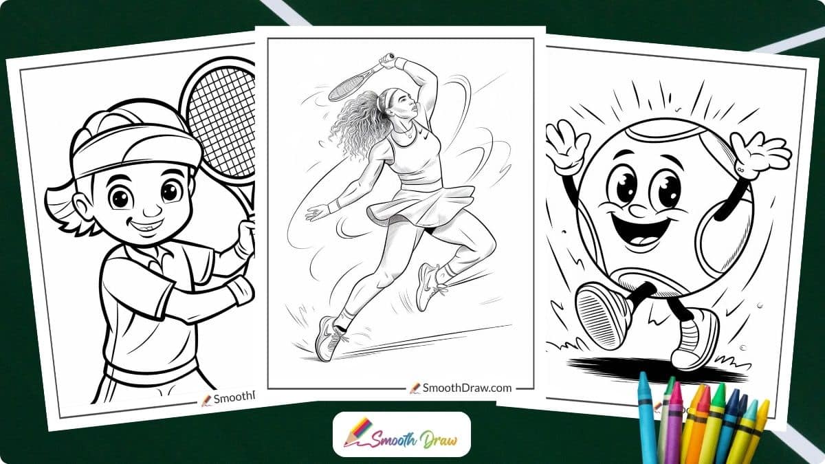 tennis coloring pages