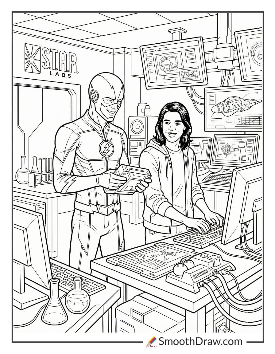 The Flash and Cisco in S.T.A.R. Labs