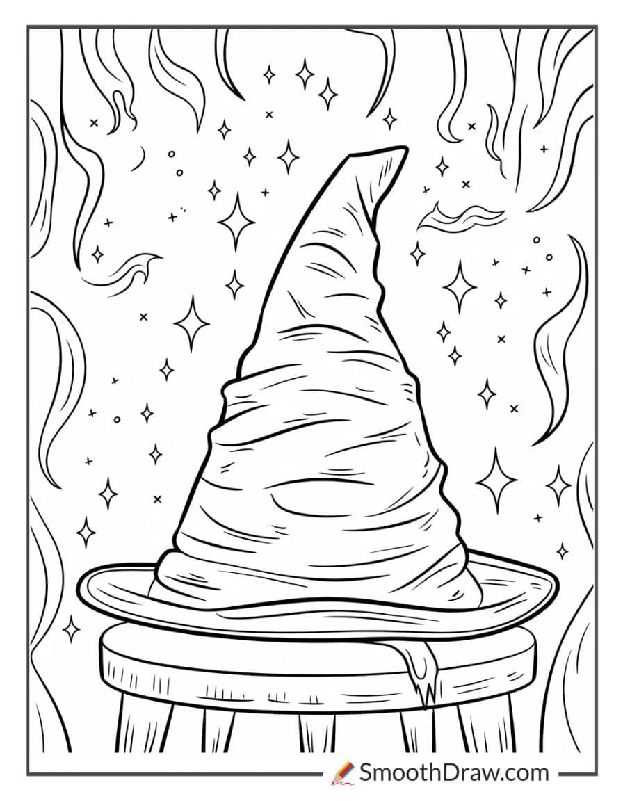 The Sorting Hat coloring page