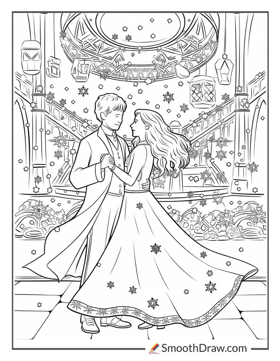 The Yule Ball dance scene