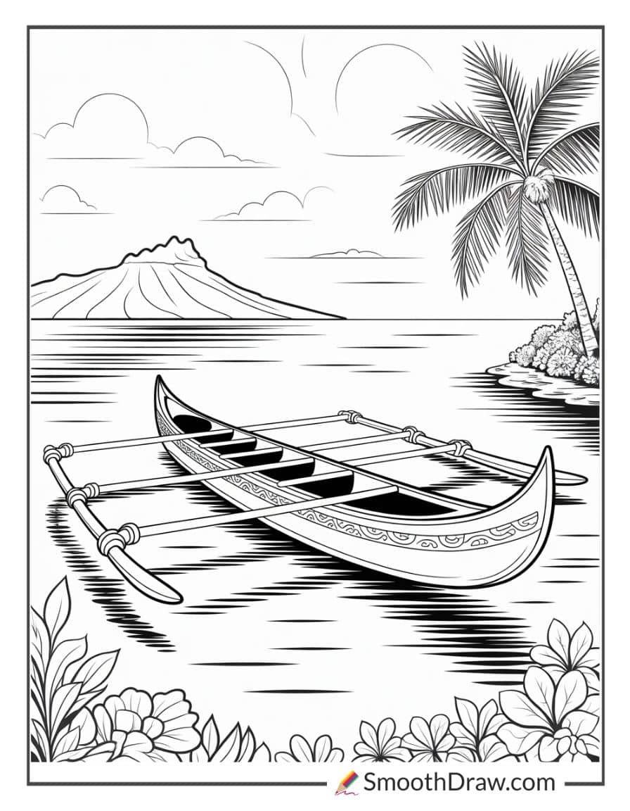 Traditional Hawaiian canoe