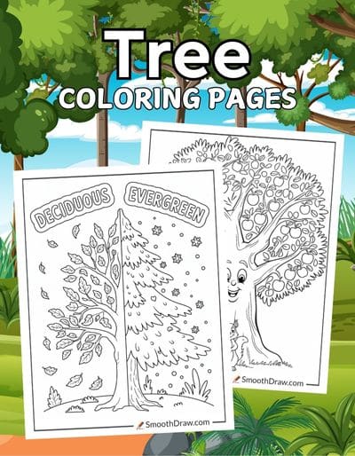 Tree coloring pages f