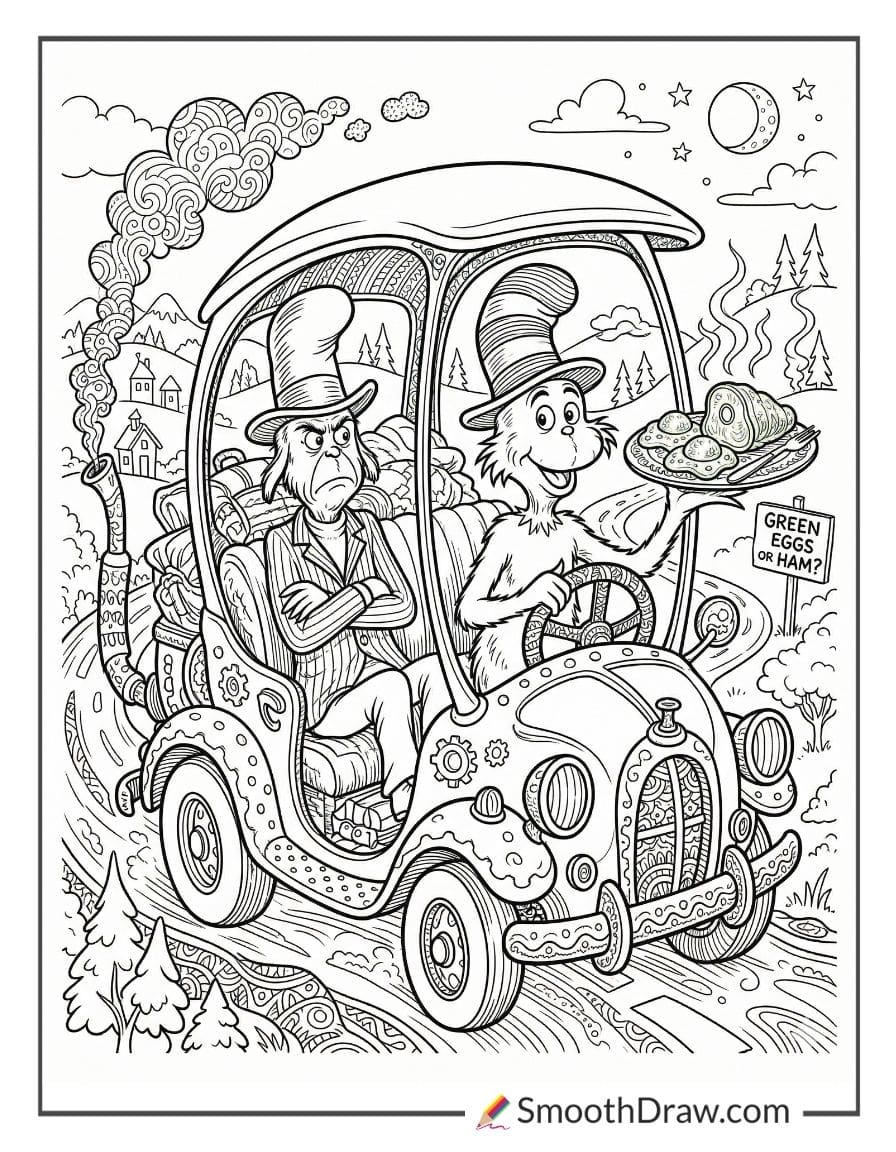 Trying Green Eggs In A Car