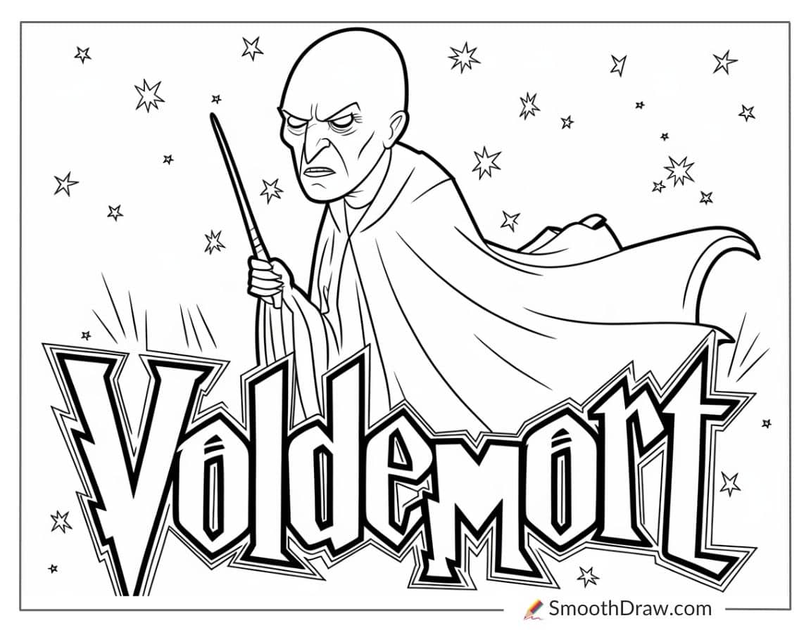Voldemort coloring page