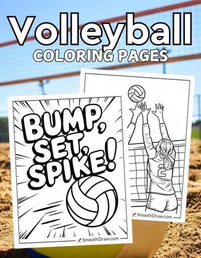 Volleyball Coloring Pages f