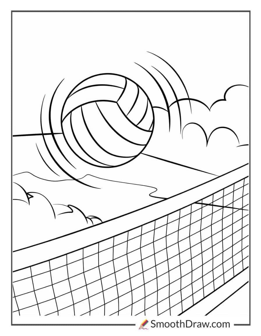 Volleyball coloring page