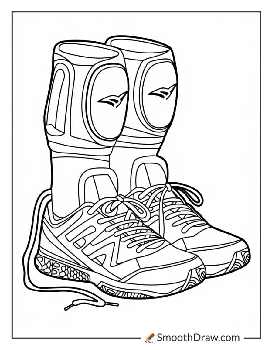 Volleyball shoes and knee pads