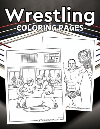 Wrestling Coloring Pages f