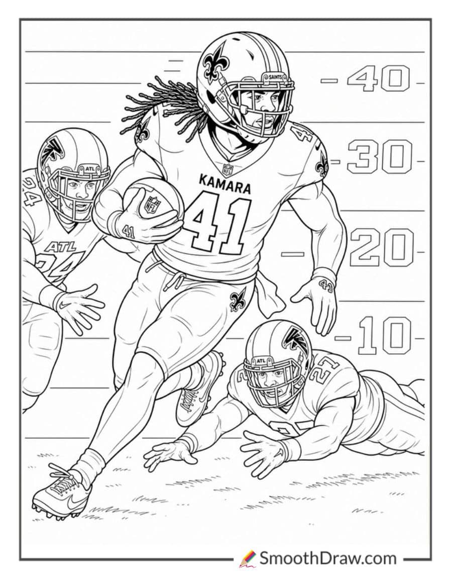 Alvin Kamara Running The Ball