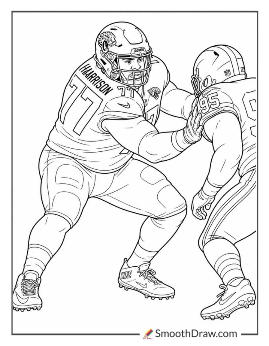 Anton Harrison Blocking Rusher