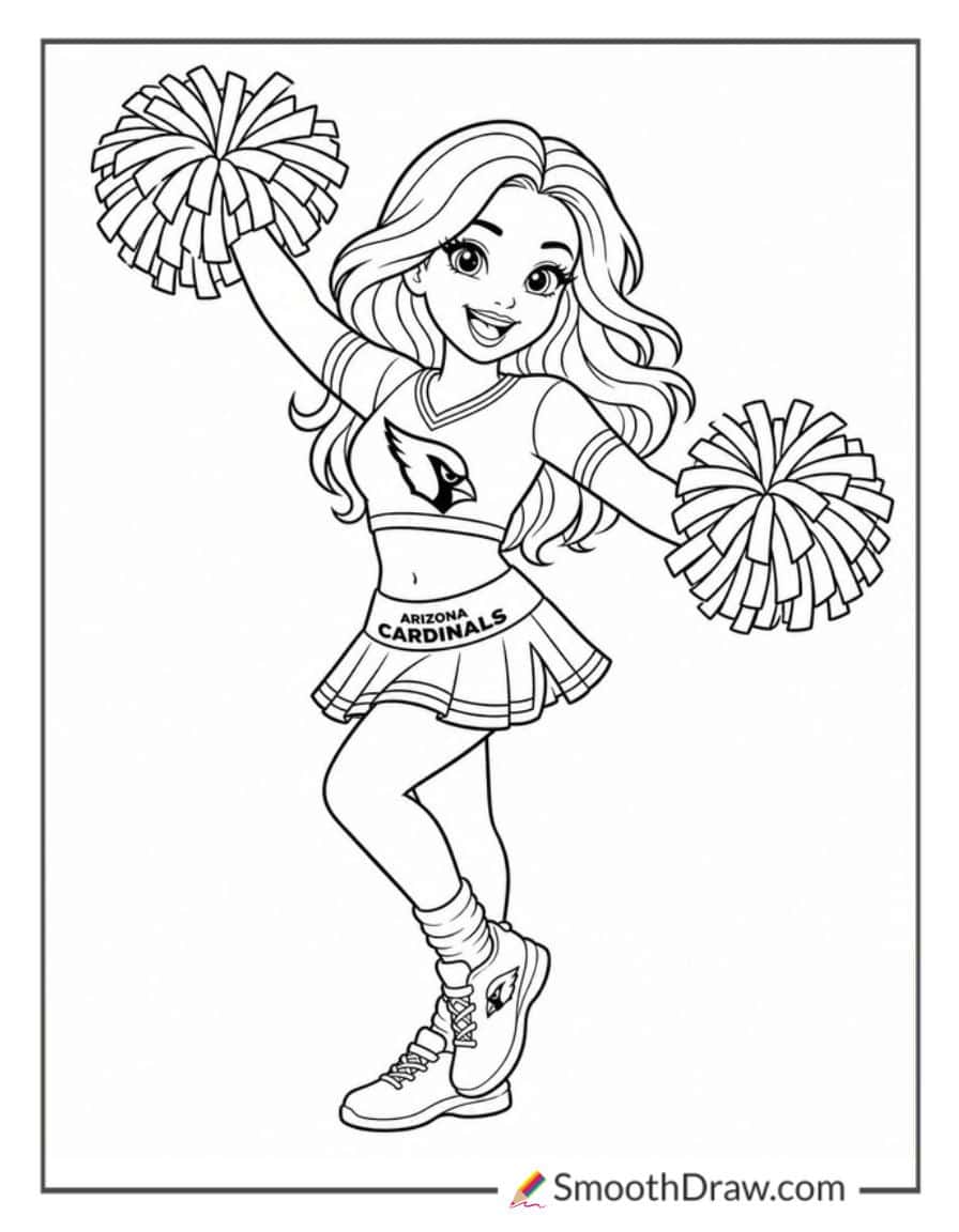 Arizona Cardinals Cheerleader Drawing