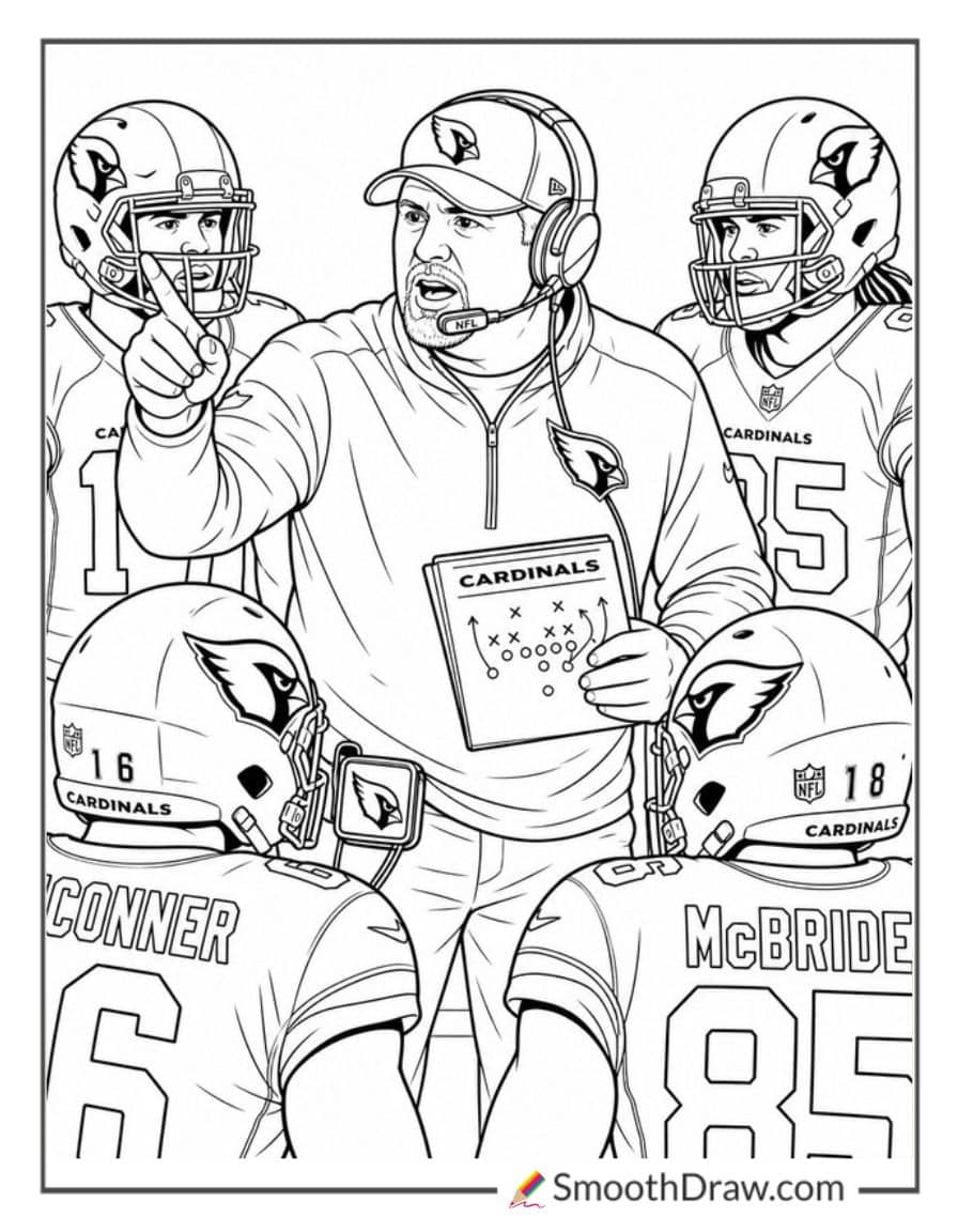 Arizona Cardinals Coach On Sidelines
