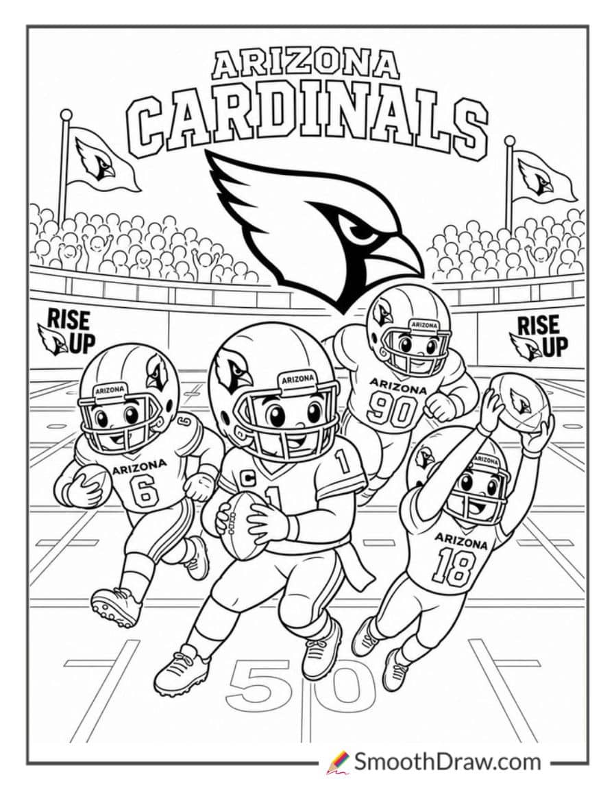 Arizona Cardinals Football Coloring Pages