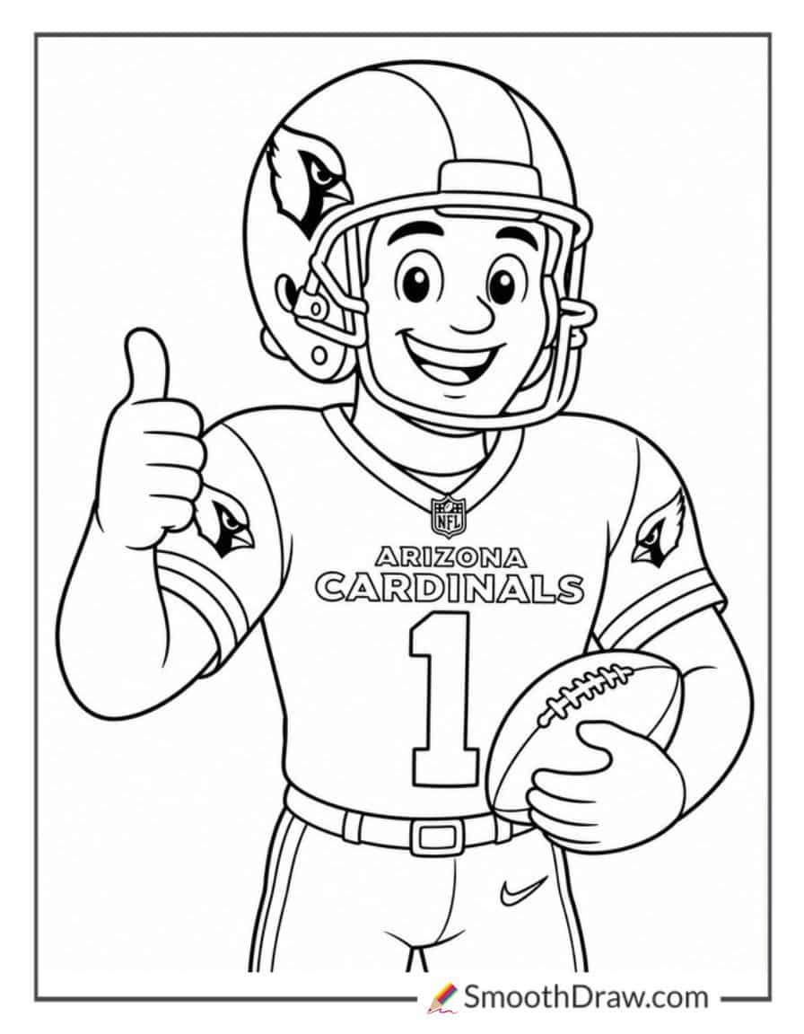 Arizona Cardinals Kids Coloring Page