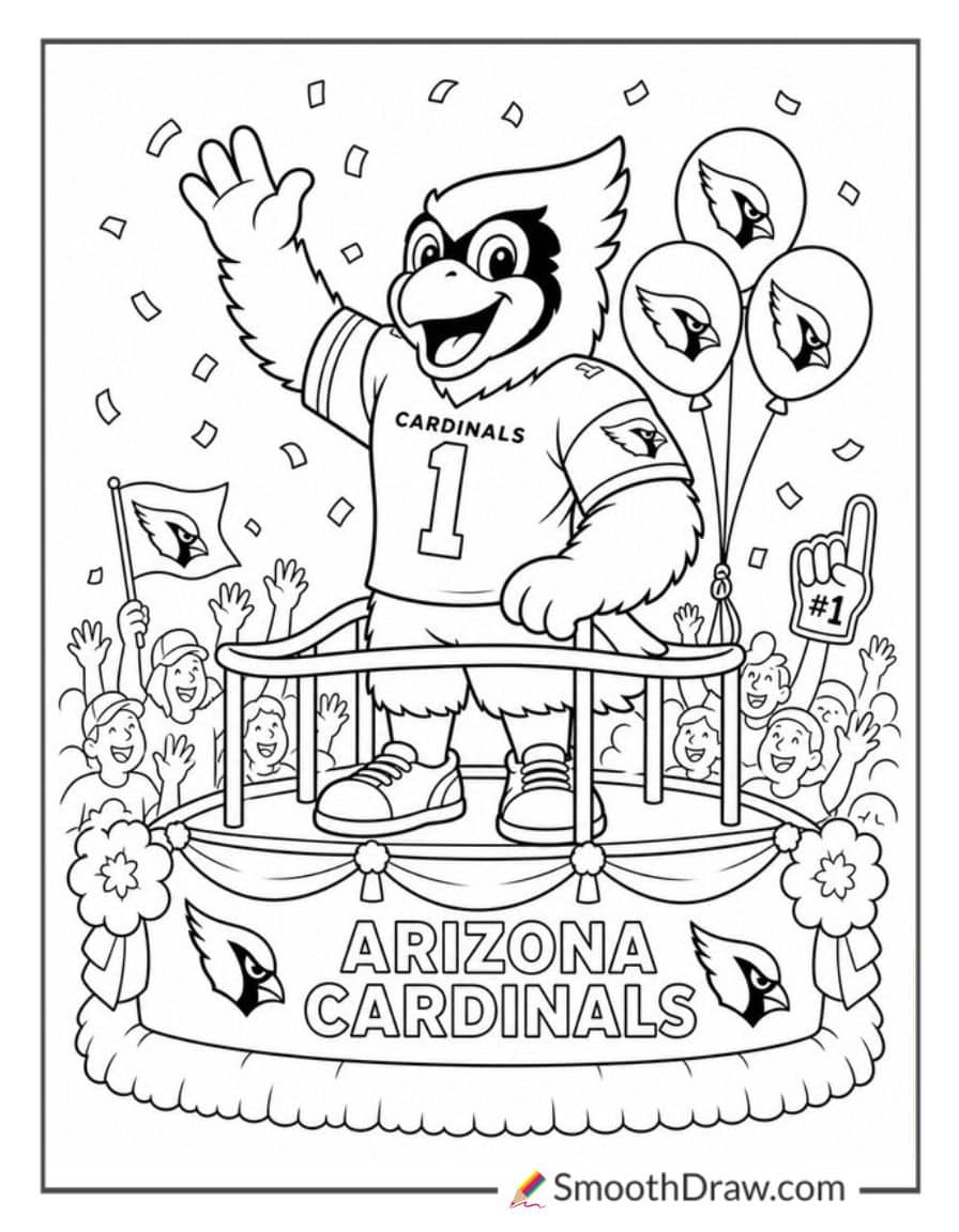 Arizona Cardinals Mascot At Parade