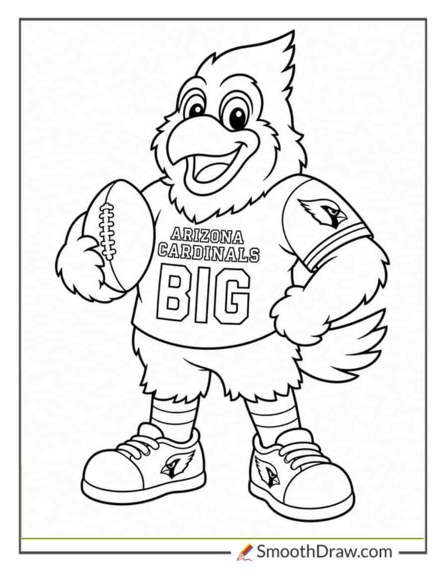 Arizona Cardinals Mascot With Football