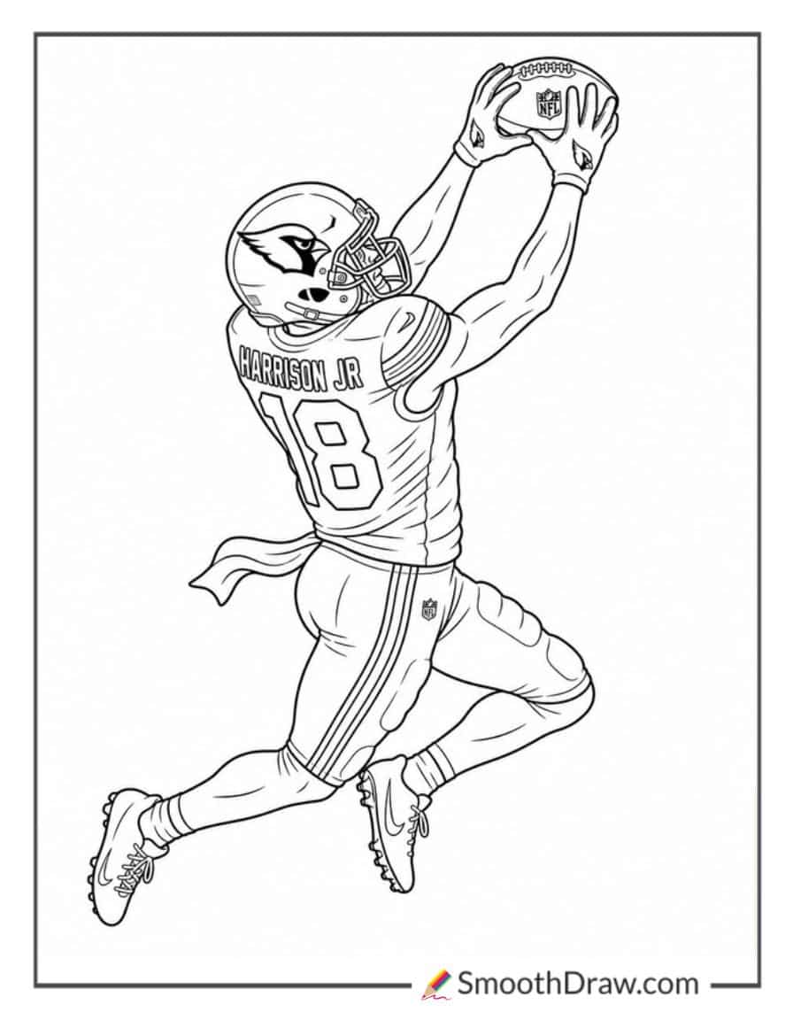 Arizona Cardinals Player Catching Ball