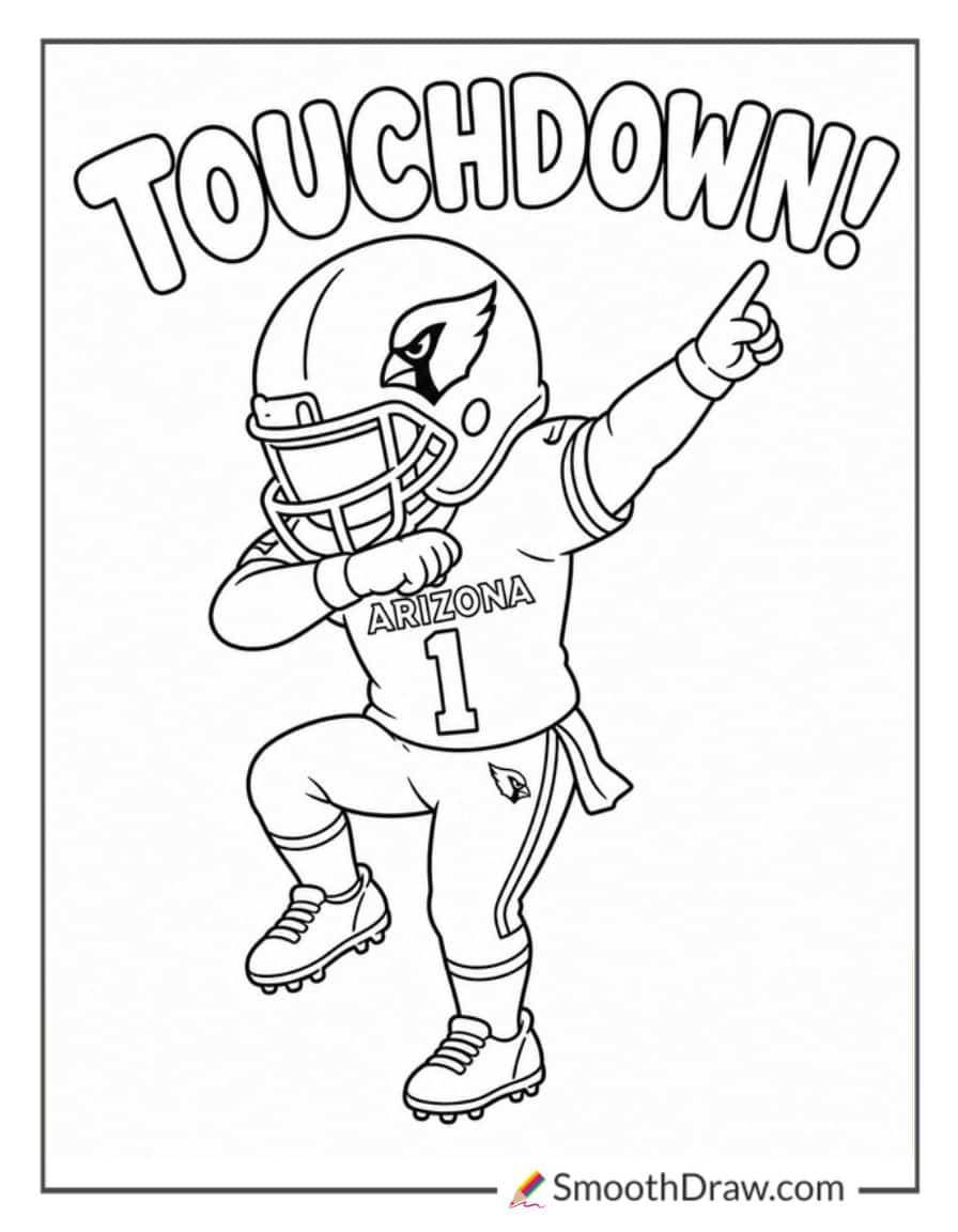 Arizona Cardinals Player Doing Touchdown Dance